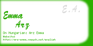 emma arz business card